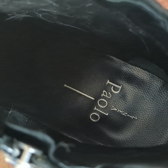 LINEA Paola black white wedge platform shoes size 7.5M - Picture 5 of 7